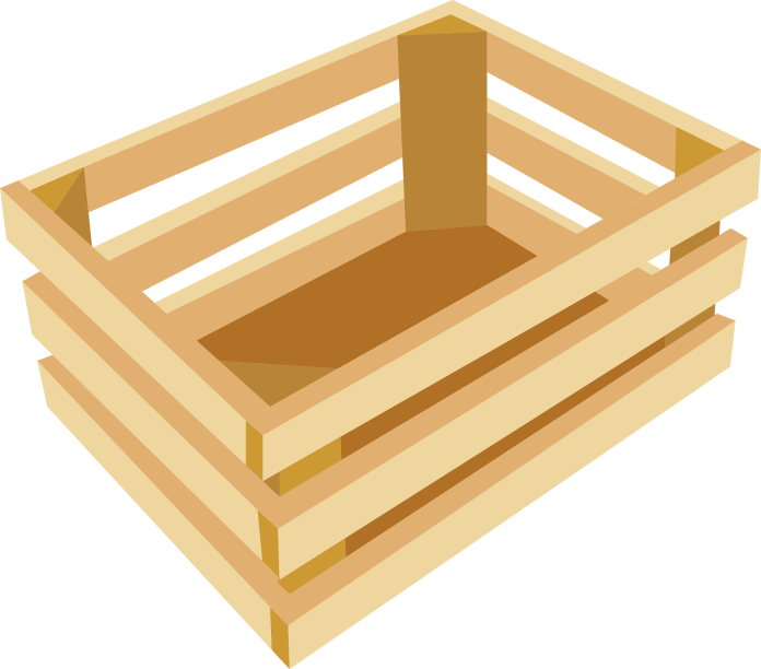 Wooden boxes for cargo
